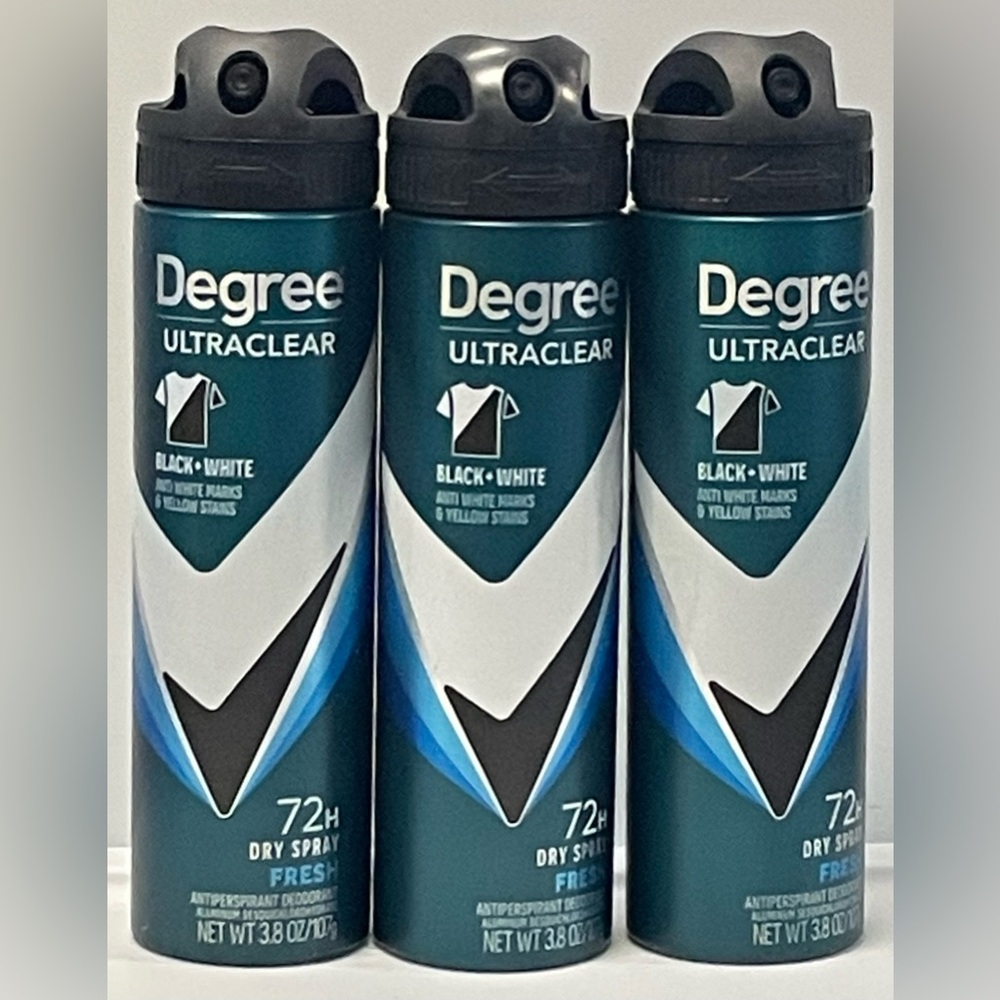 Degree Men Ultraclear Black+White Antiperspirant/Deodorant Dry Spray (Pack of 3)